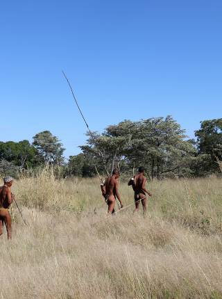 Ju/’hoan San in Namibia Symbolfoto